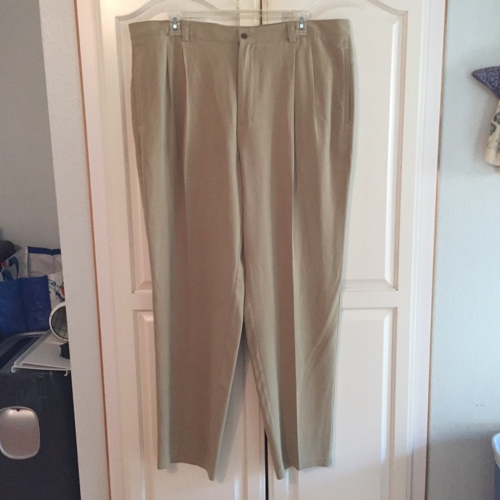 Tommy Bahama Khaki Silk Slacks